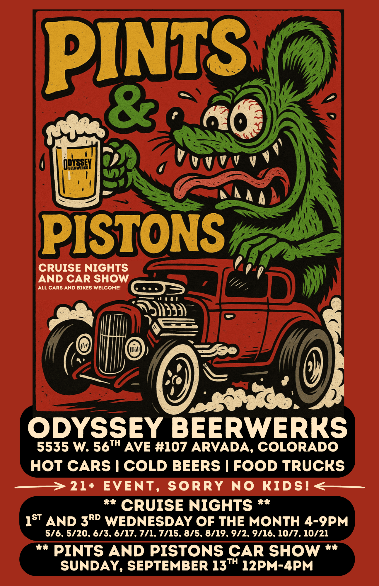 Pints and Pistons at Odyssey Beerwerks