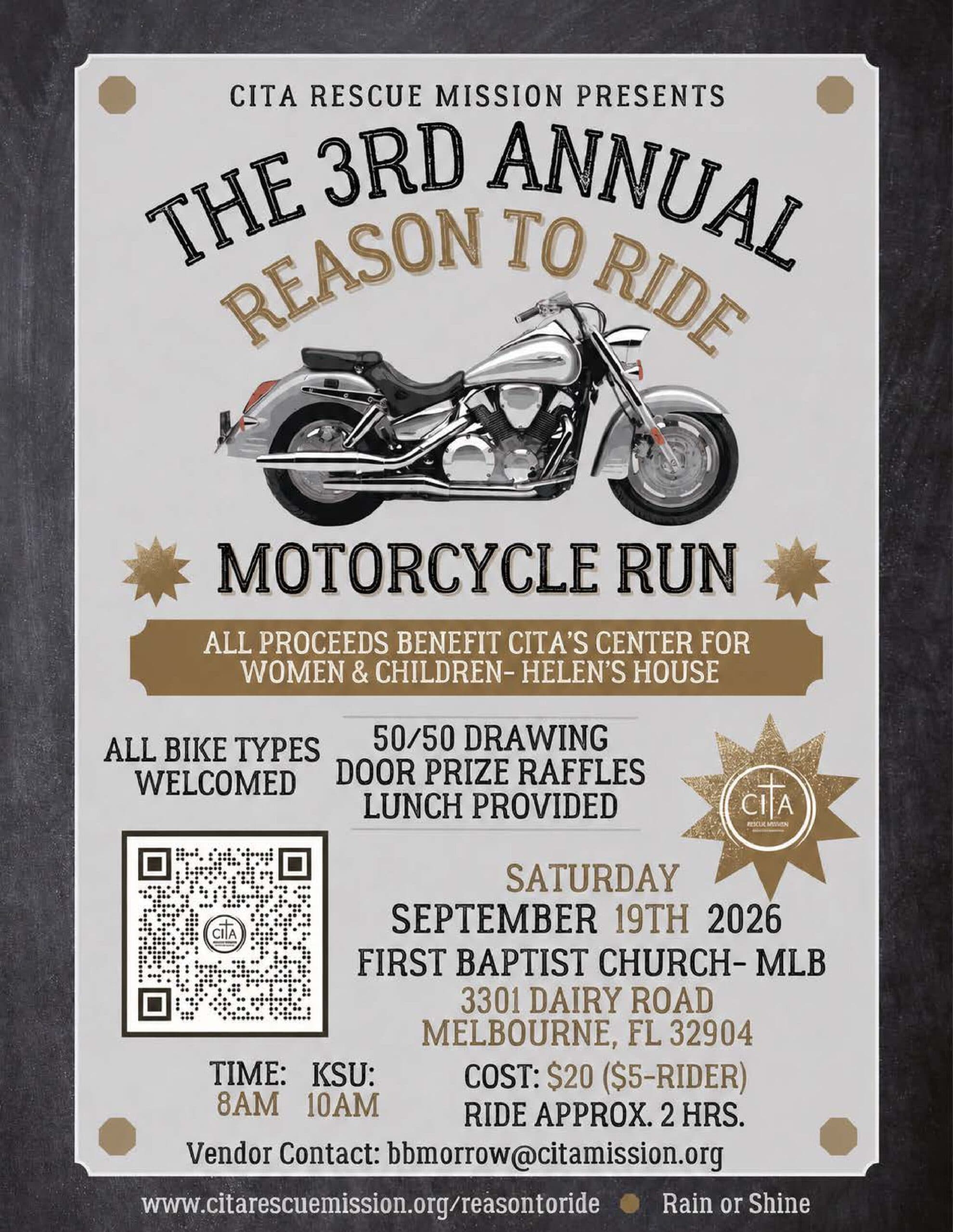 3rd Annual Reason to Ride Motorcycle Run