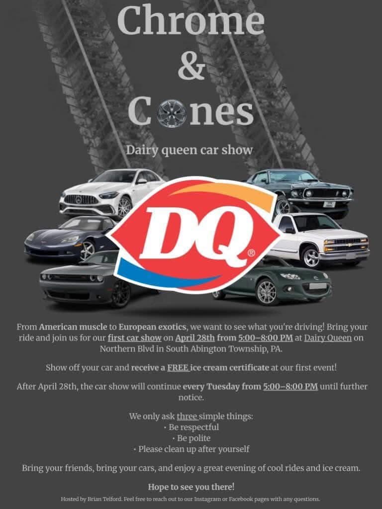 Chrome & Cones Dairy Queen Car Show
