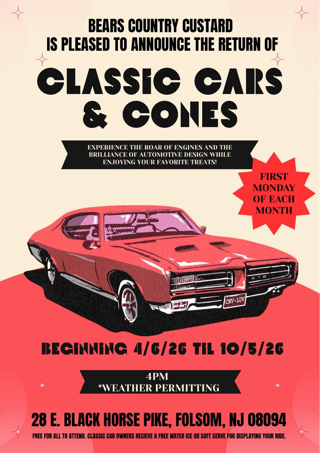 Bears Country Custard Classic Cars & Cones