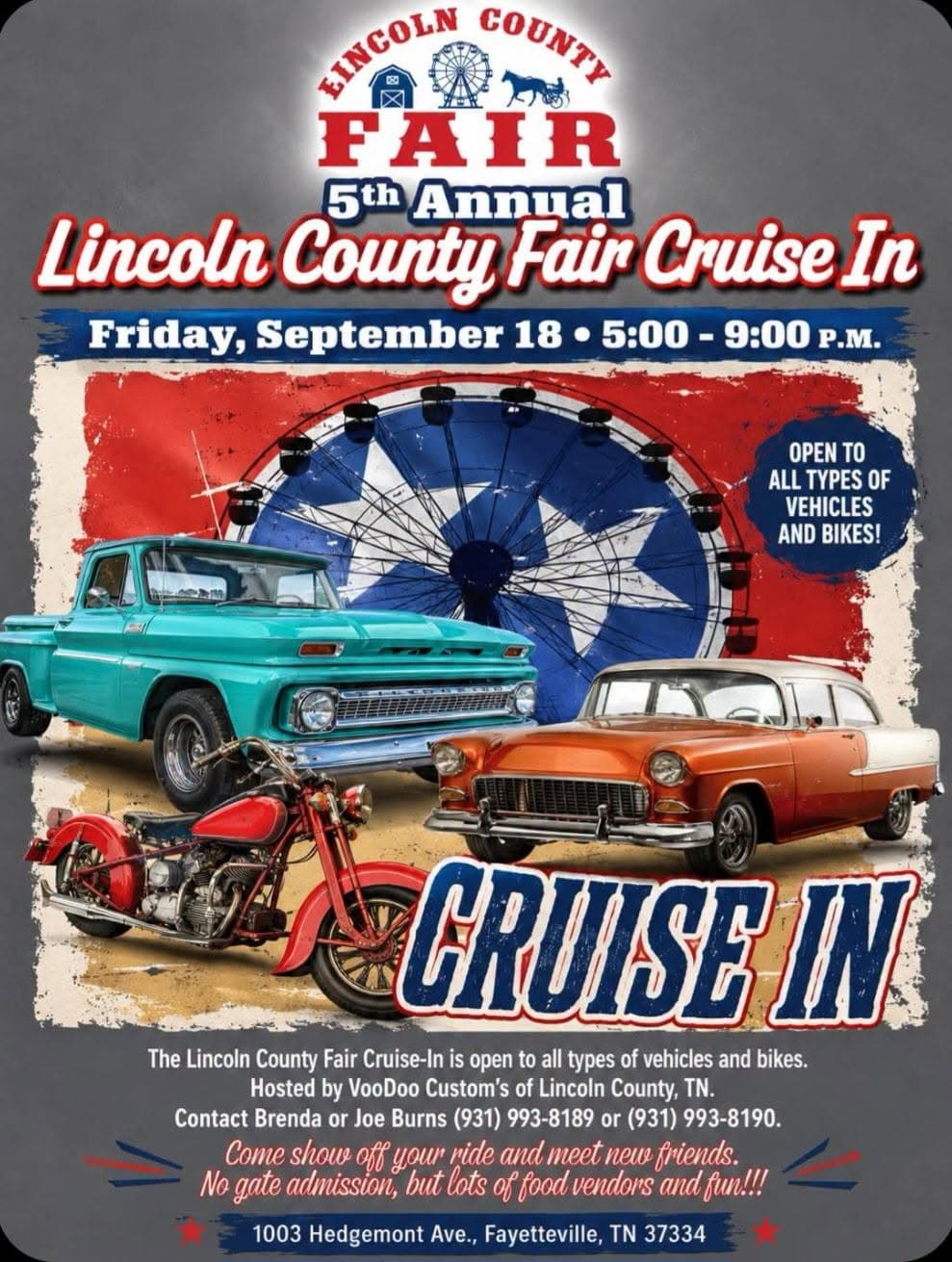 5th Annual Lincoln County Fair Cruise In