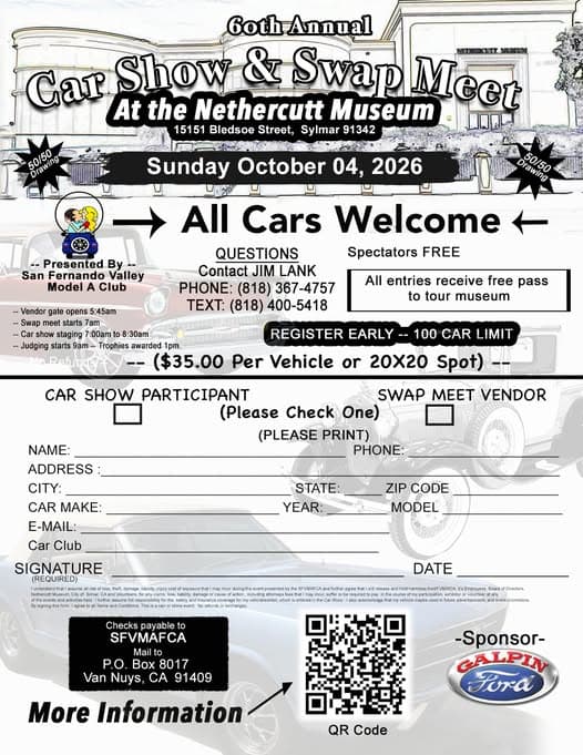60th Annual Car Show & Swap Meet