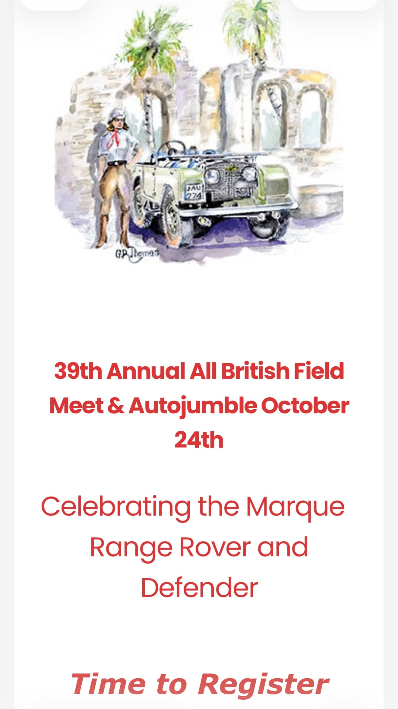 39th Annual All British Field Meet & Autojumble