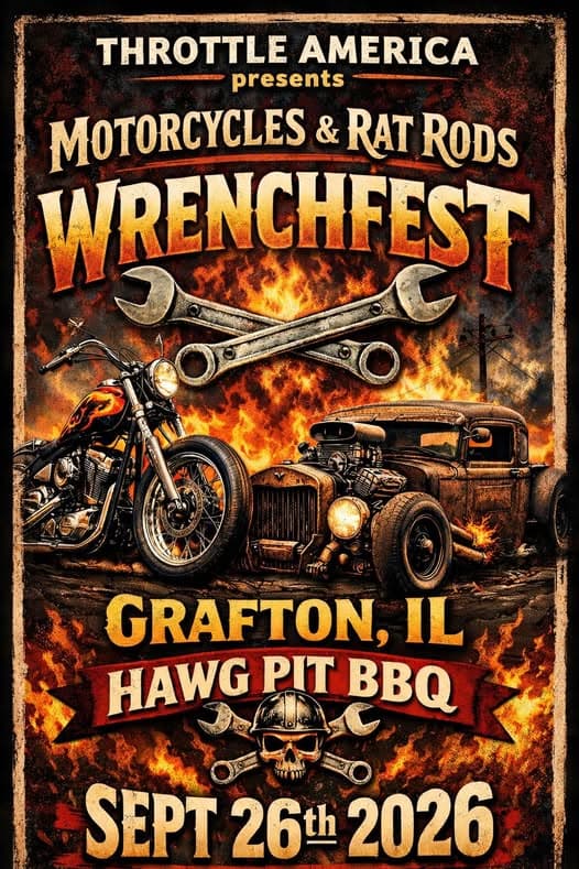 Wrenchfest Stl Sept 26th 2026 @ the Hawg Pit Bbq Grafton, Illinois