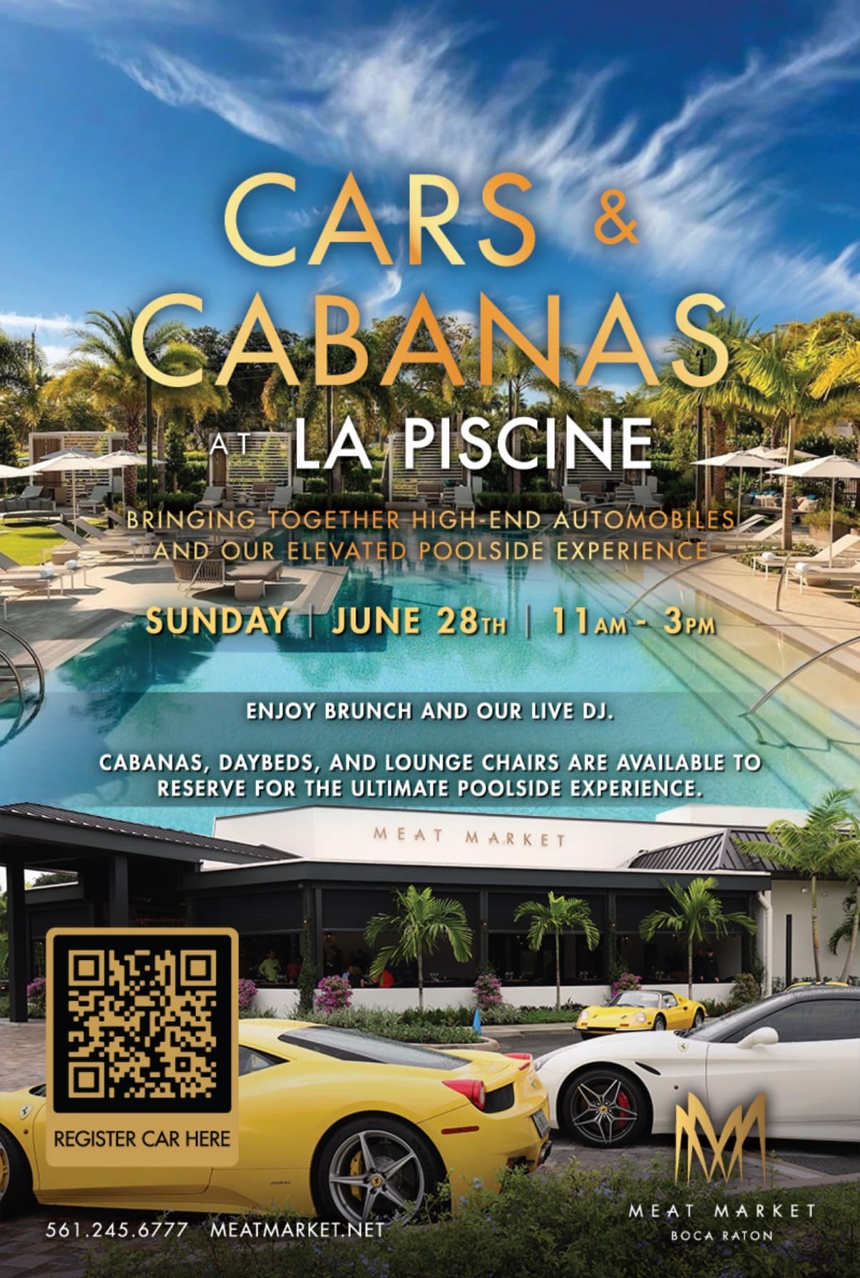 Cars and Cabanas at Meat Market Boca Raton