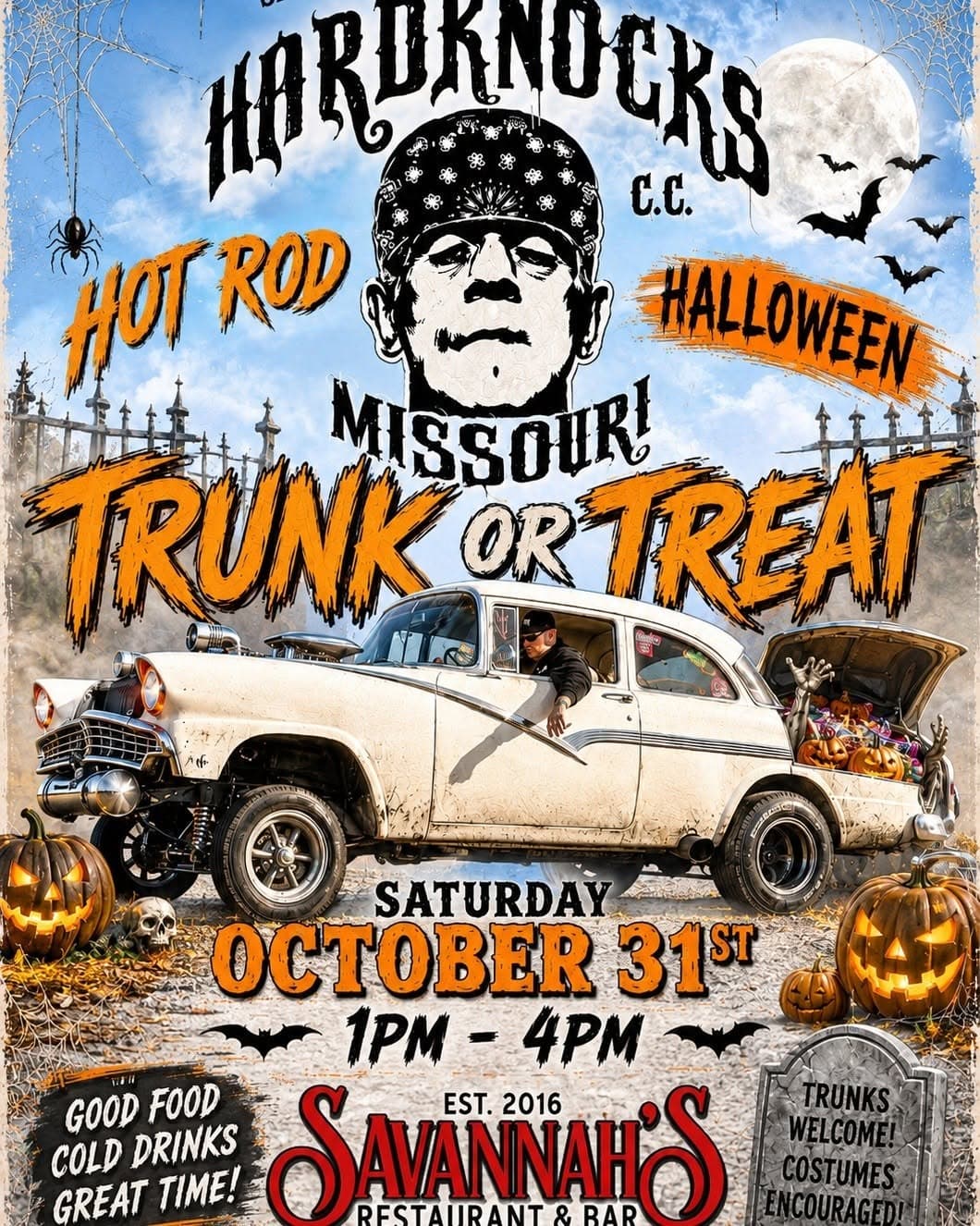 Hardknocks C.C. Hot Rod Halloween Trunk or Treat