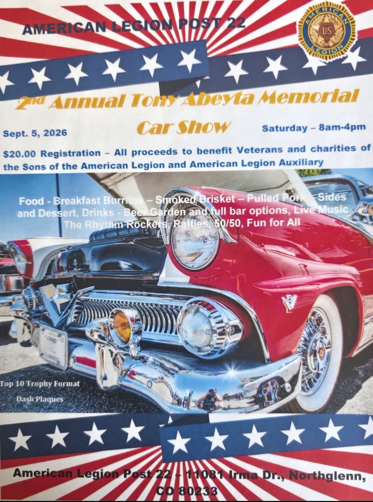 2nd Annual Tony Abeyta Memorial Car Show
