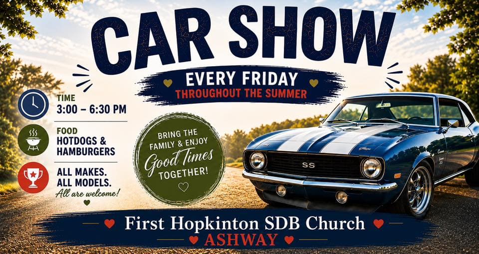 First Hopkinton Seventh Day Baptist Friday Car Show