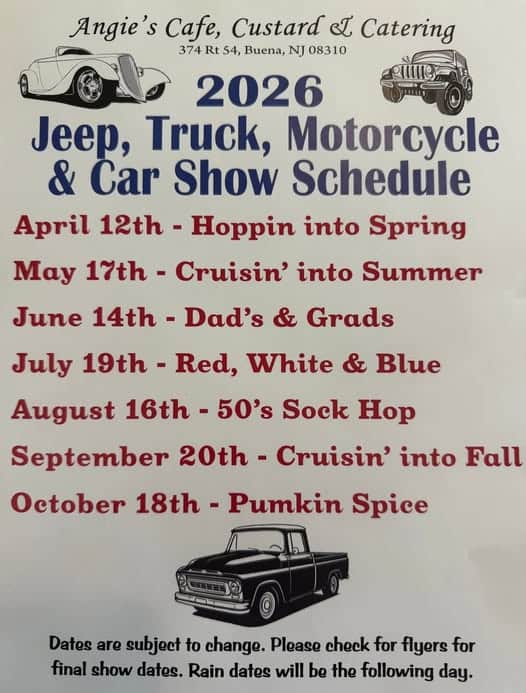 2026 Jeep, Truck, Motorcycle & Car Show Schedule