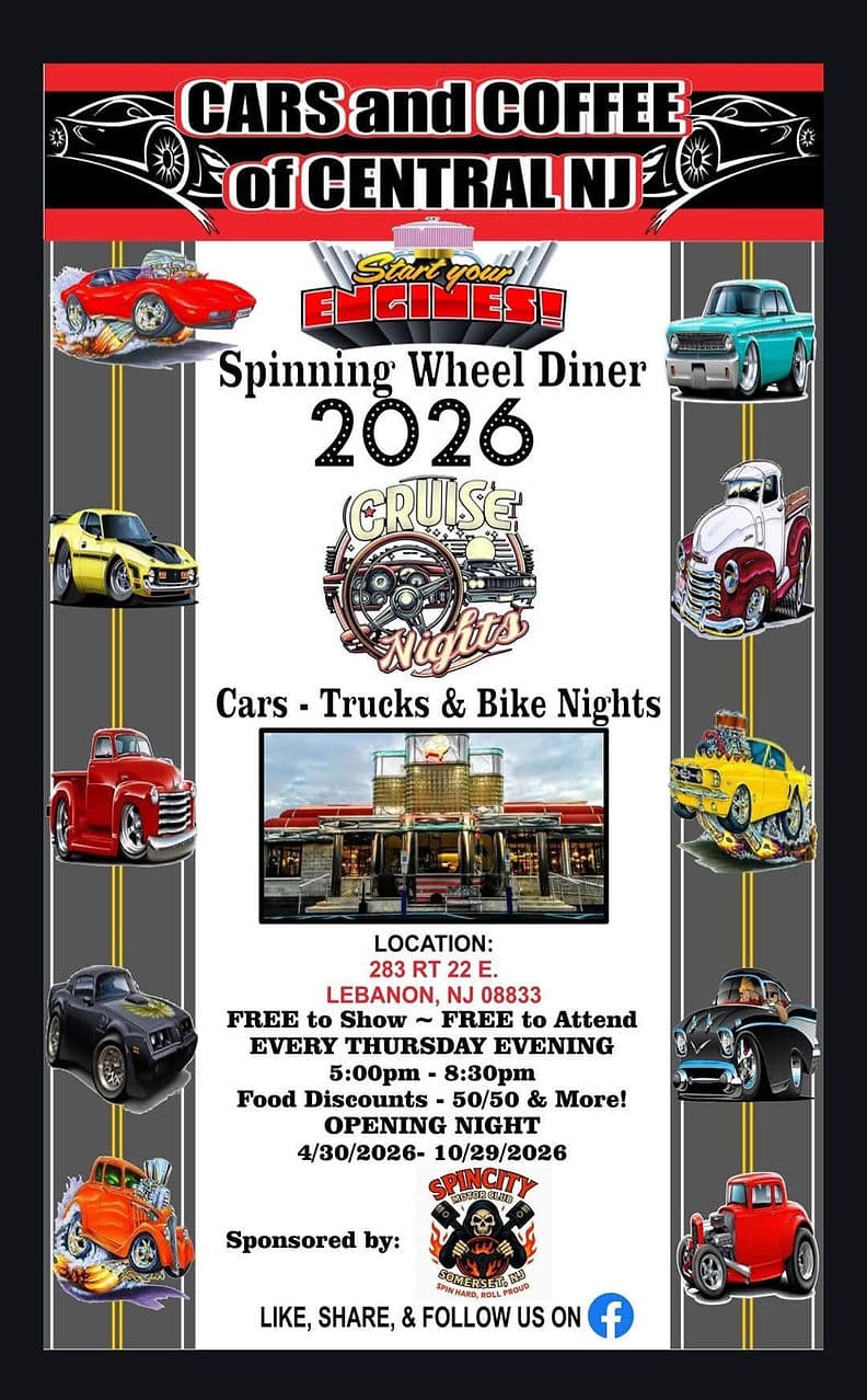 Cars and Coffee of Central NJ 2026 Cruise Nights