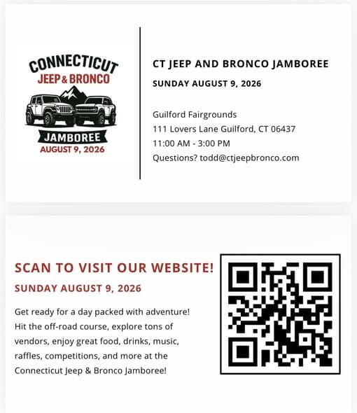 CT JEEP AND BRONCO JAMBOREE