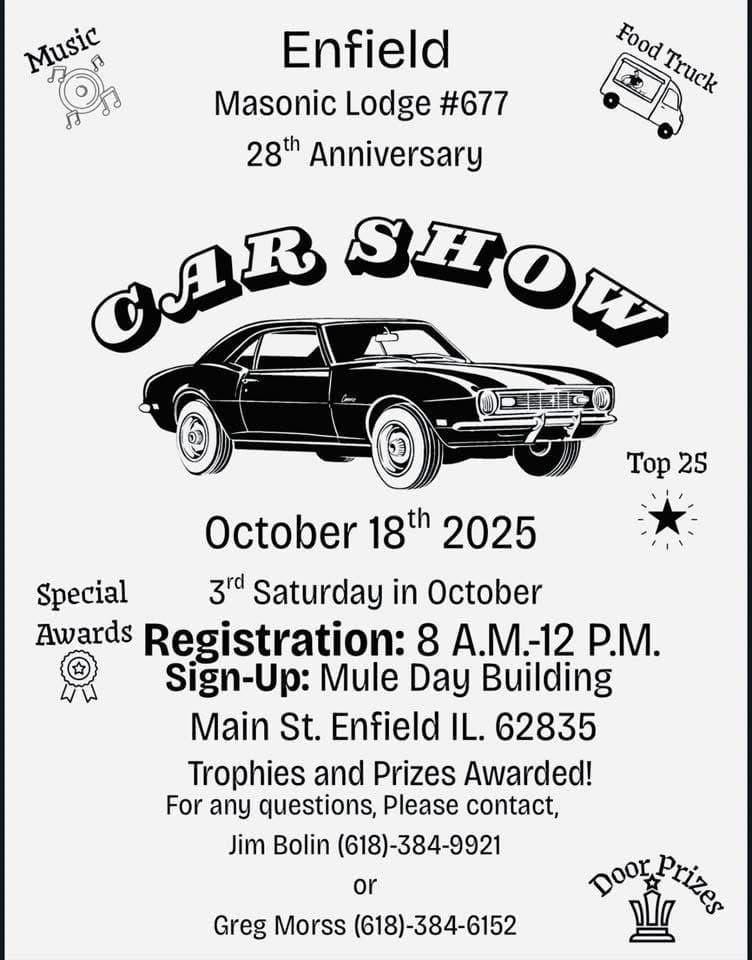Enfield Masonic Lodge #677: 28th Anniversary Car Show