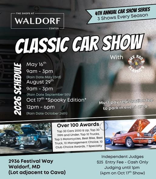 Shops At Waldorf Center Classic Car/Bike/Truck Show