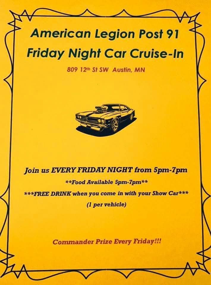 American Legion Post 91 Friday Night Car Cruise-In