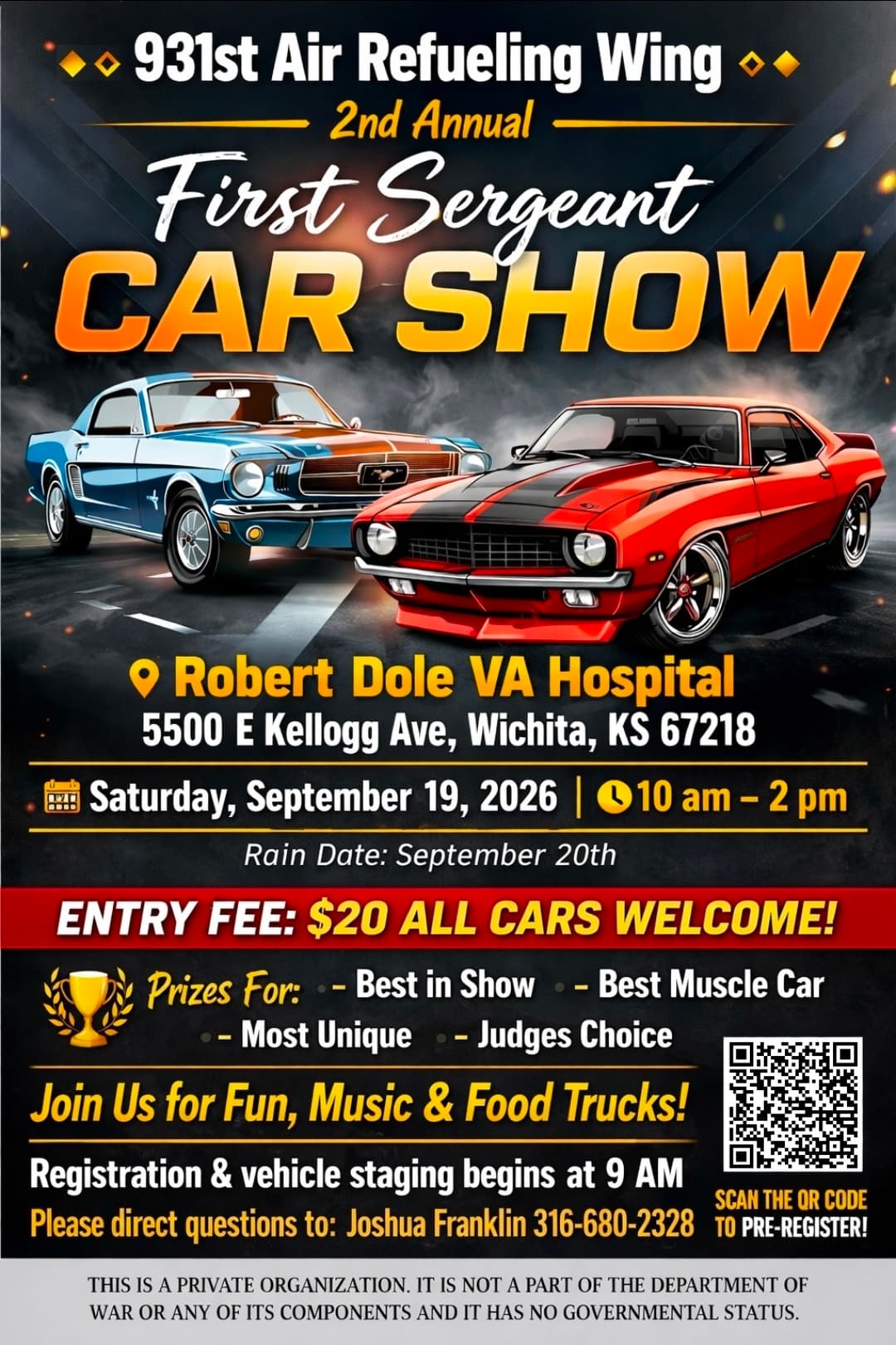 931 ARW First Sergeant’s Annual Car Show & Fundraiser
