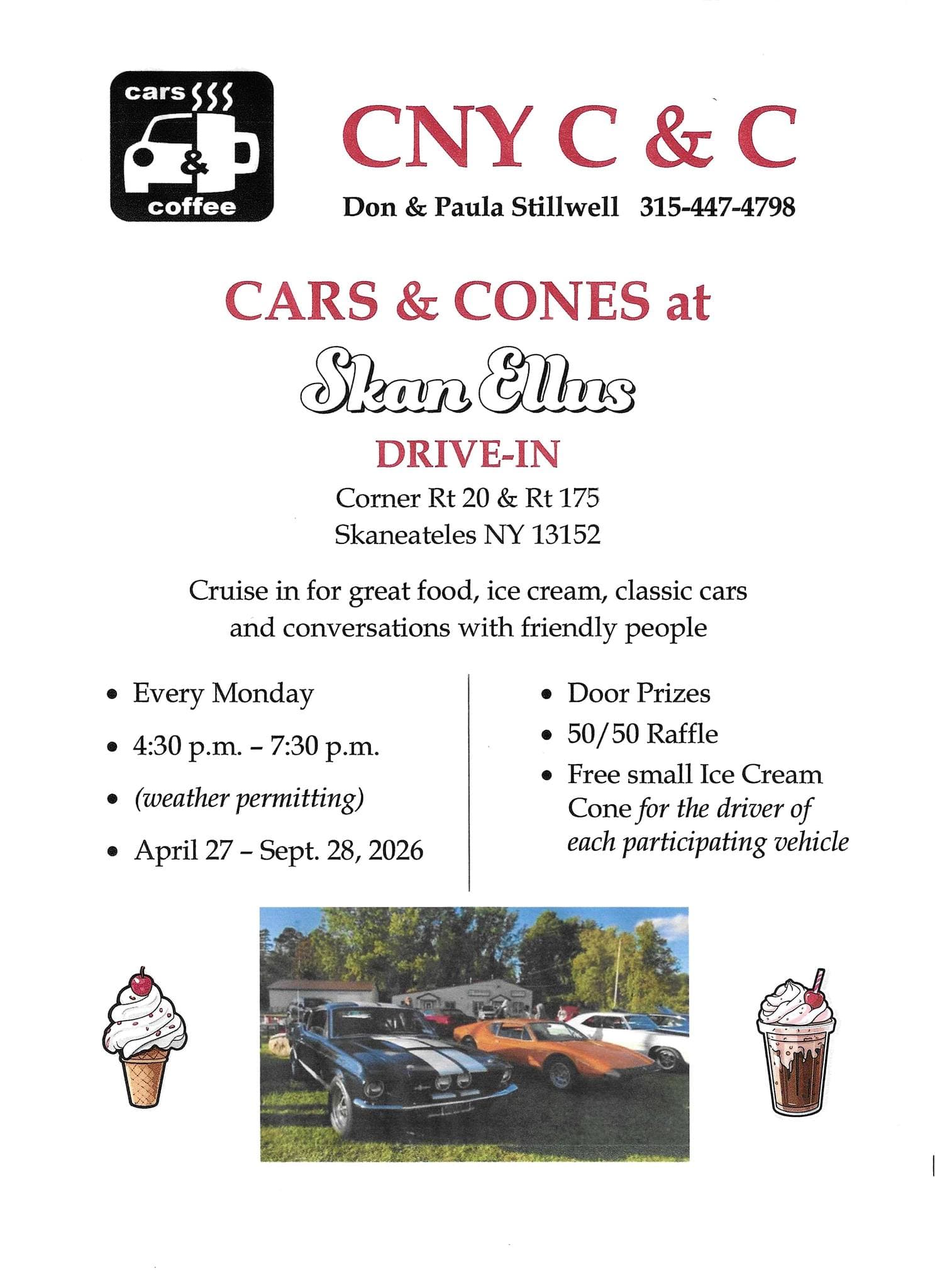 Cars & Cones at Skanellus Drive-In
