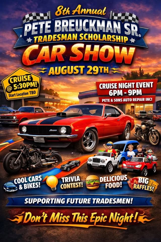 Pete Breuckman Sr. Tradesman Scholarship Car Show