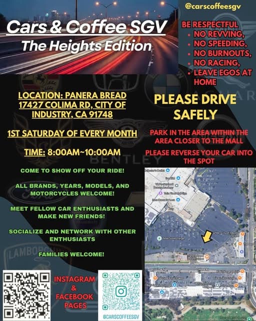 Cars & Coffee SGV The Heights Edition
