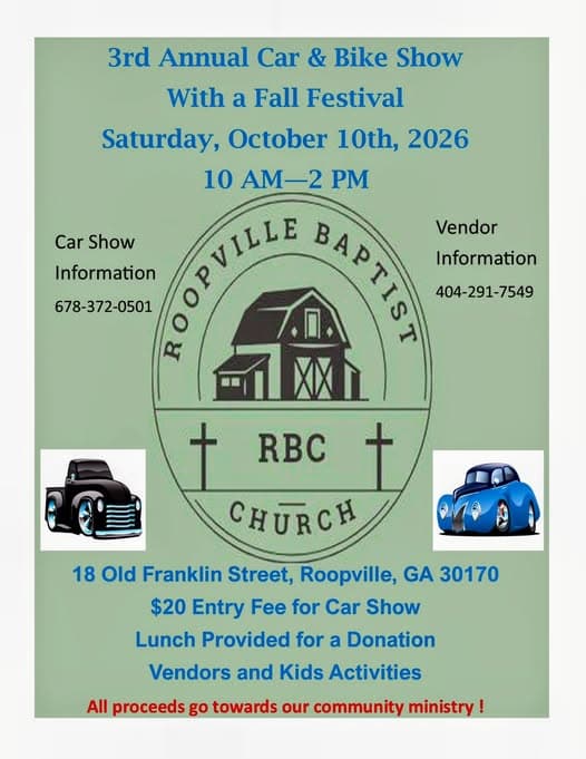 3rd Annual Car & Bike Show With a Fall Festival