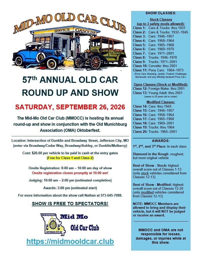 57th Annual Old Car Round Up and Show