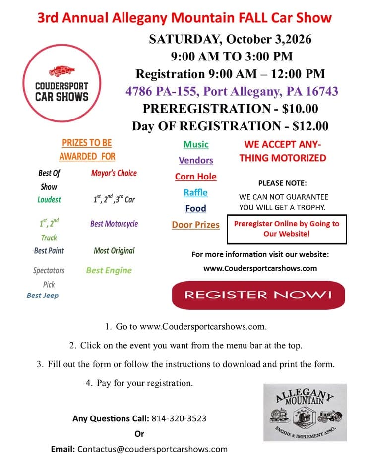 3rd Annual Allegany Mountain Fall Car Show