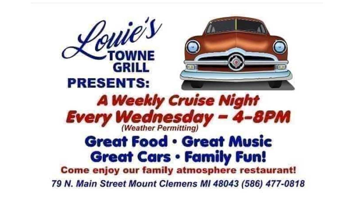 Louie’s Towne Grill Weekly Cruise Night