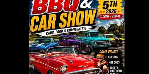 Cruise To BBQ & Car Show At A Local Retirement Community