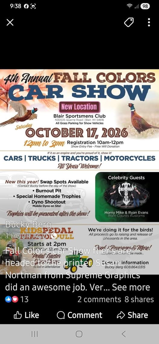 4th Annual Fall Colors Car Show