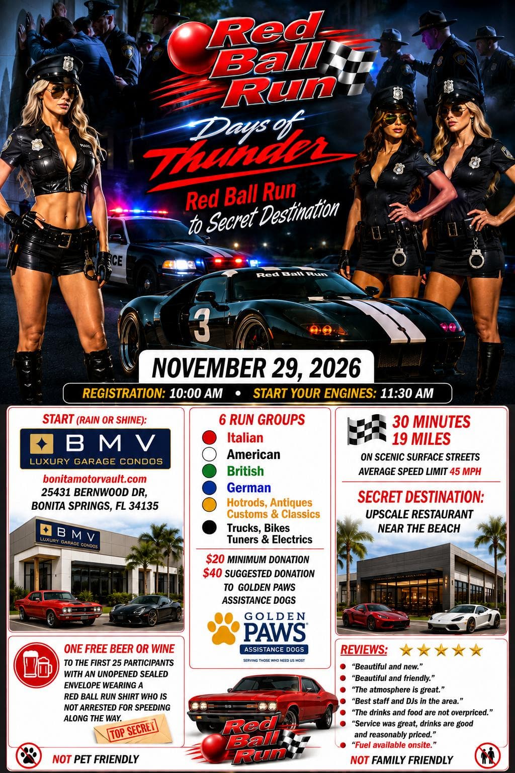 “Days of Thunder” Red Ball Run to Secret Destination