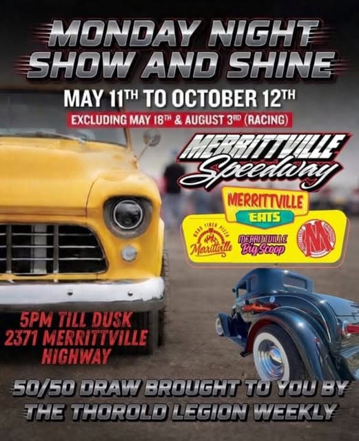 Merrittville Speedway Monday Night Show And Shine