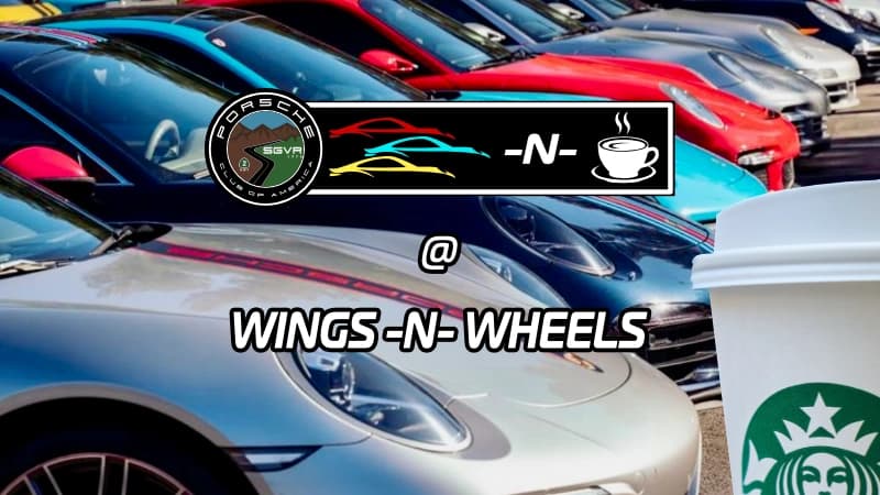 PCA-SGVR Cars & Coffee at Wings & Wheels Cars & Coffee