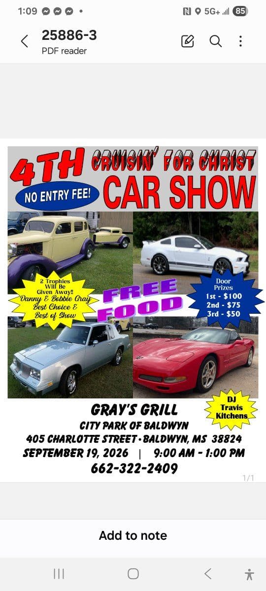 4th Cruisin’ For Christ Car Show