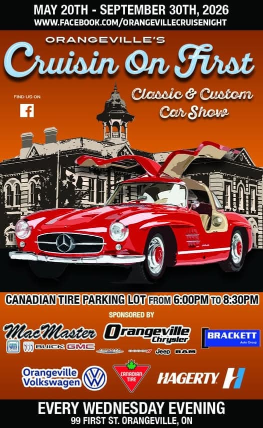Orangeville’s Cruisin On First Classic & Custom Car Show