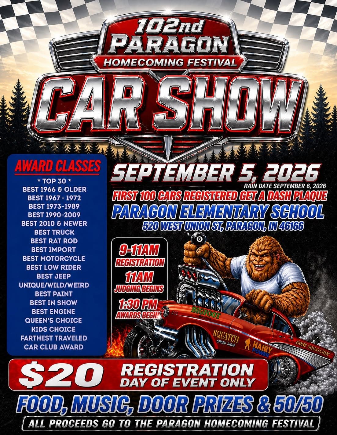 102nd Paragon Homecoming Festival Car Show