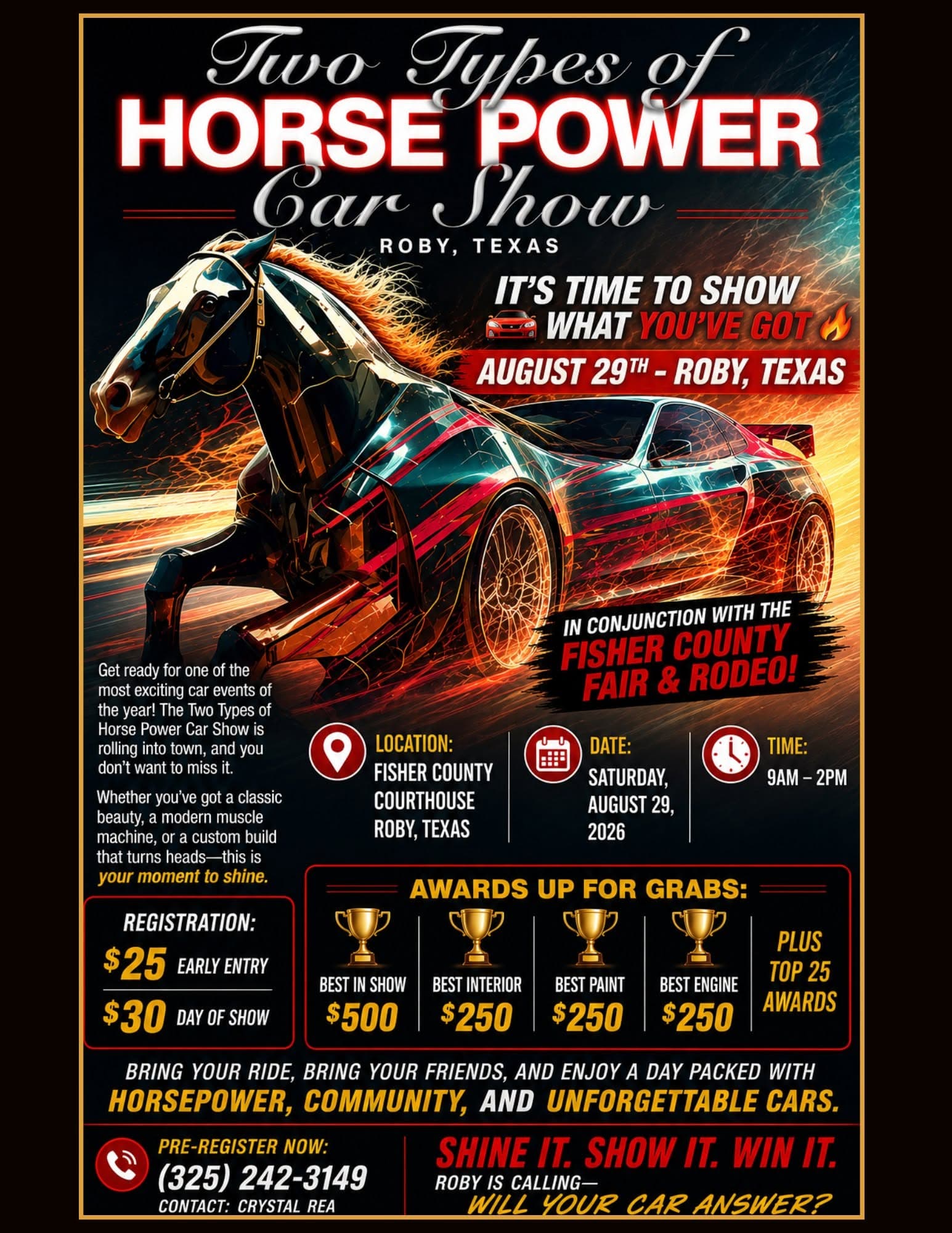 Two Types of Horse Power Car Show