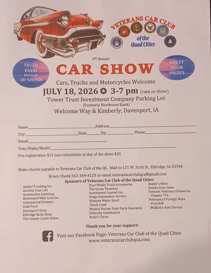 Veterans Car Show Davenport, IA