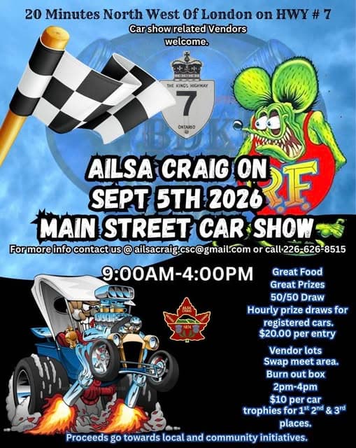 Ailsa Craig On Main Street Car Show