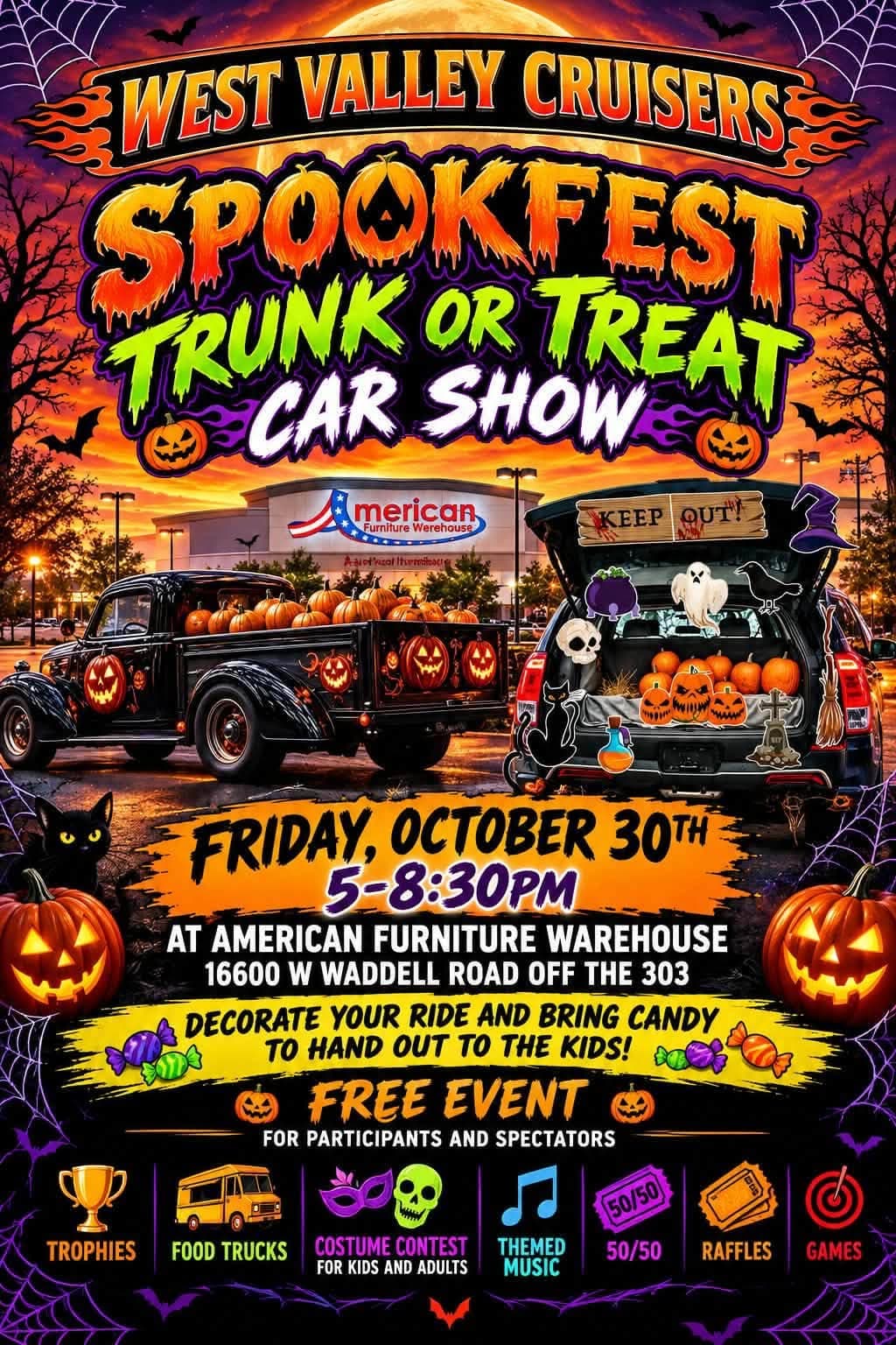 West Valley Cruisers Spookfest Trunk or Treat Car Show
