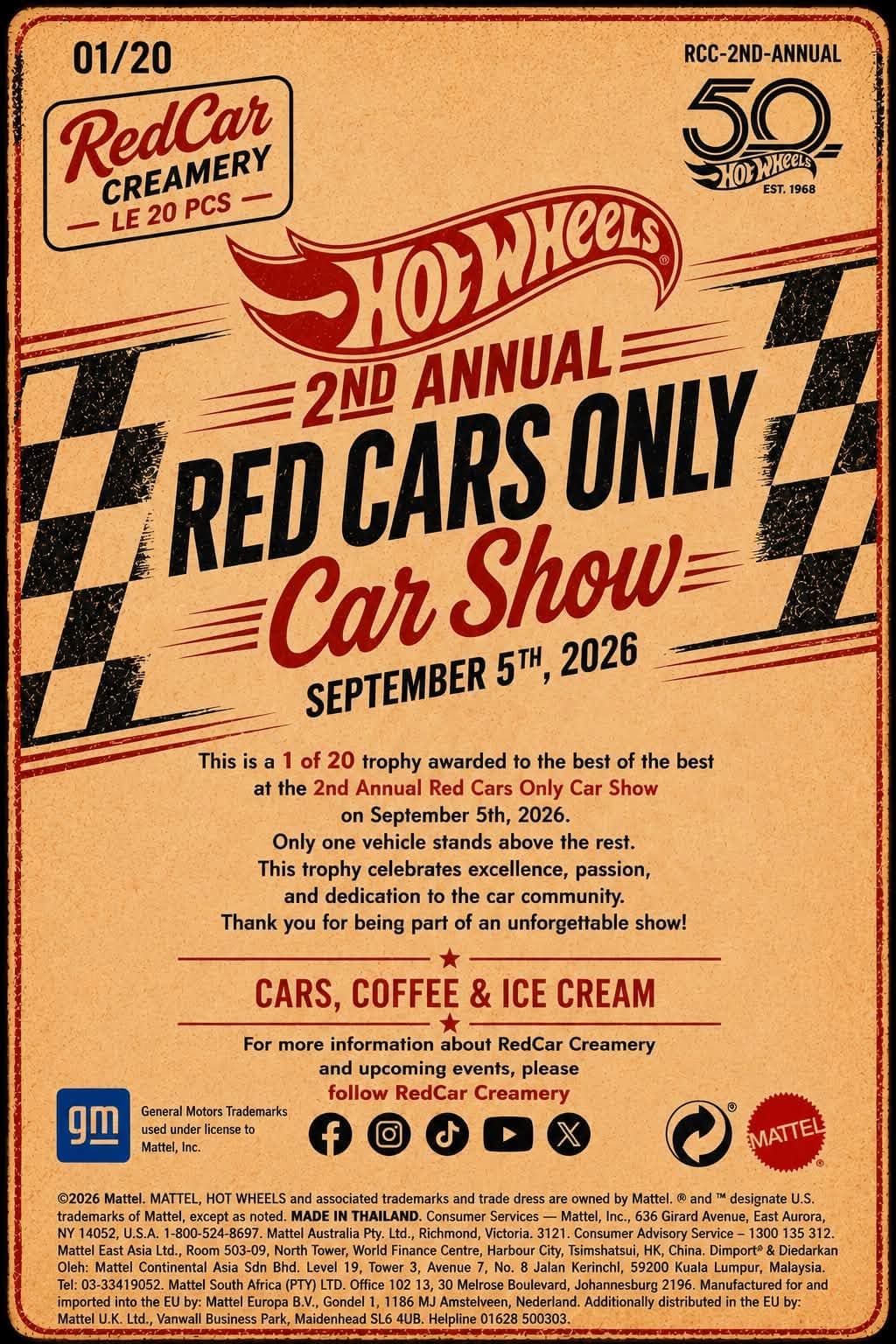 RedCar Creamery 2nd Annual Red Cars Only Car Show