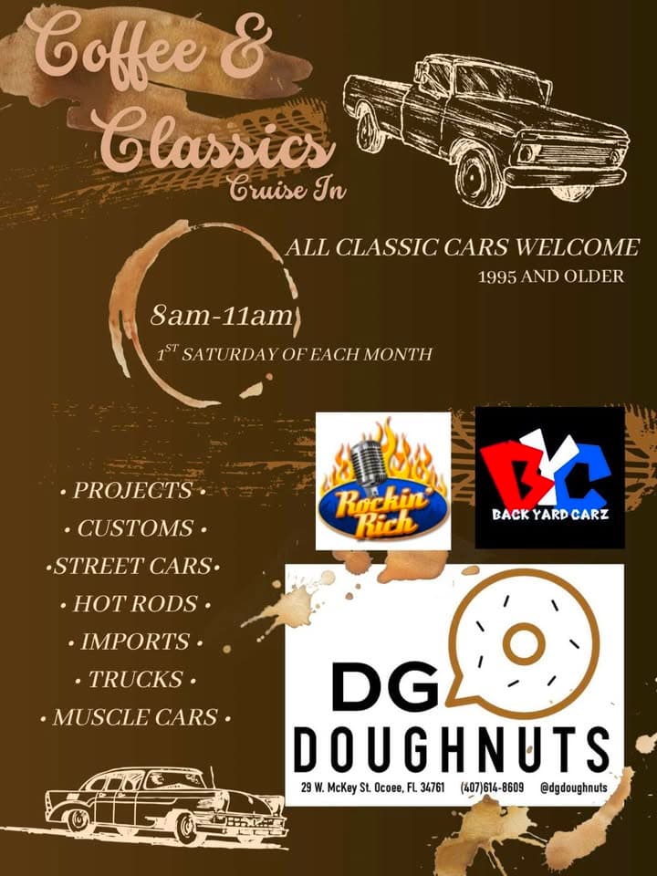 Coffee & Classics at DG Doughnuts with Backyard Carz & DJ Rockin Rich