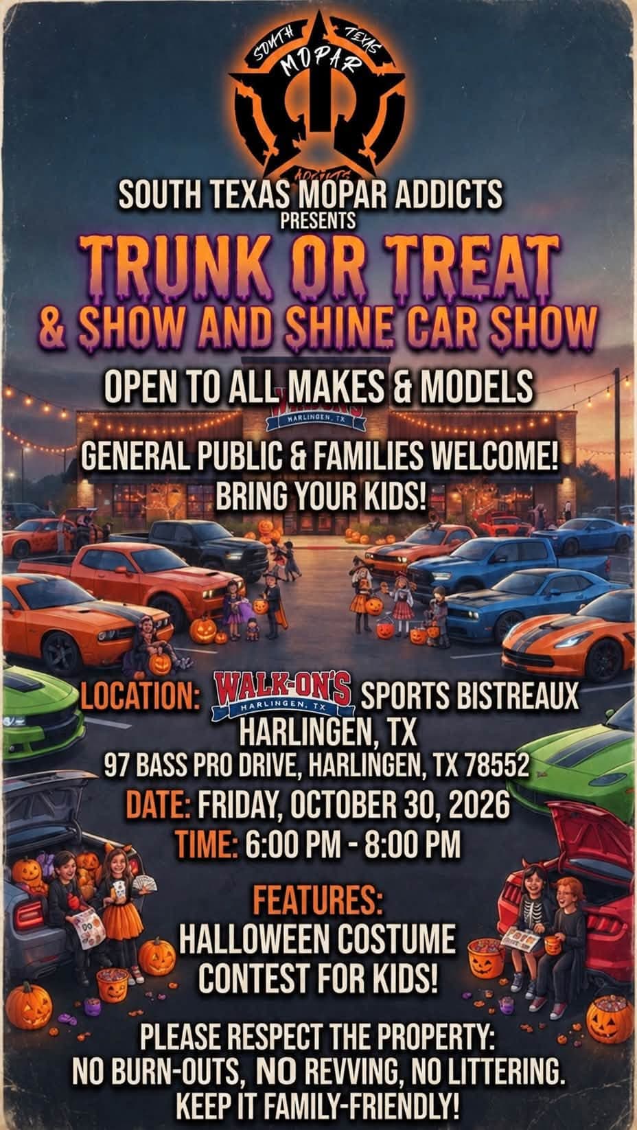 South Texas Mopar Addicts Trunk or Treat & Show and Shine Car Show