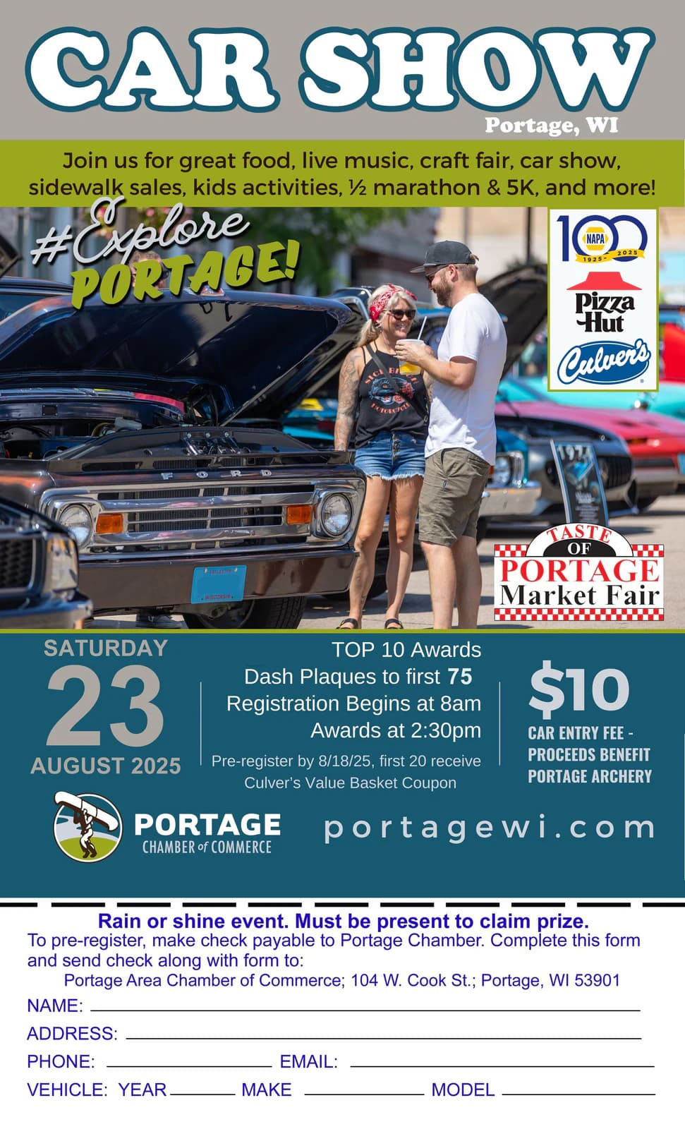 Classic Car & Truck Show at Taste of Portage