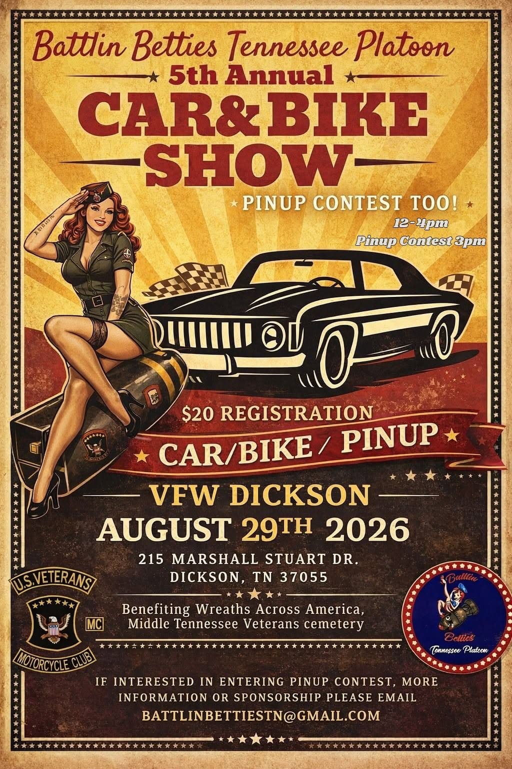 Battlin Betties Tennessee Platoon 5th Annual Car & Bike Show
