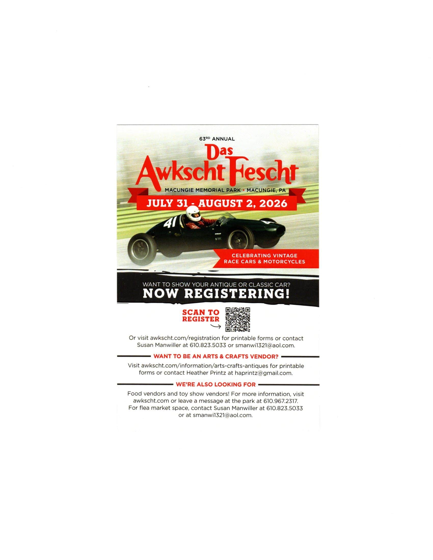 Das Awkscht Fescht 63nd Antique and Classic Car Show