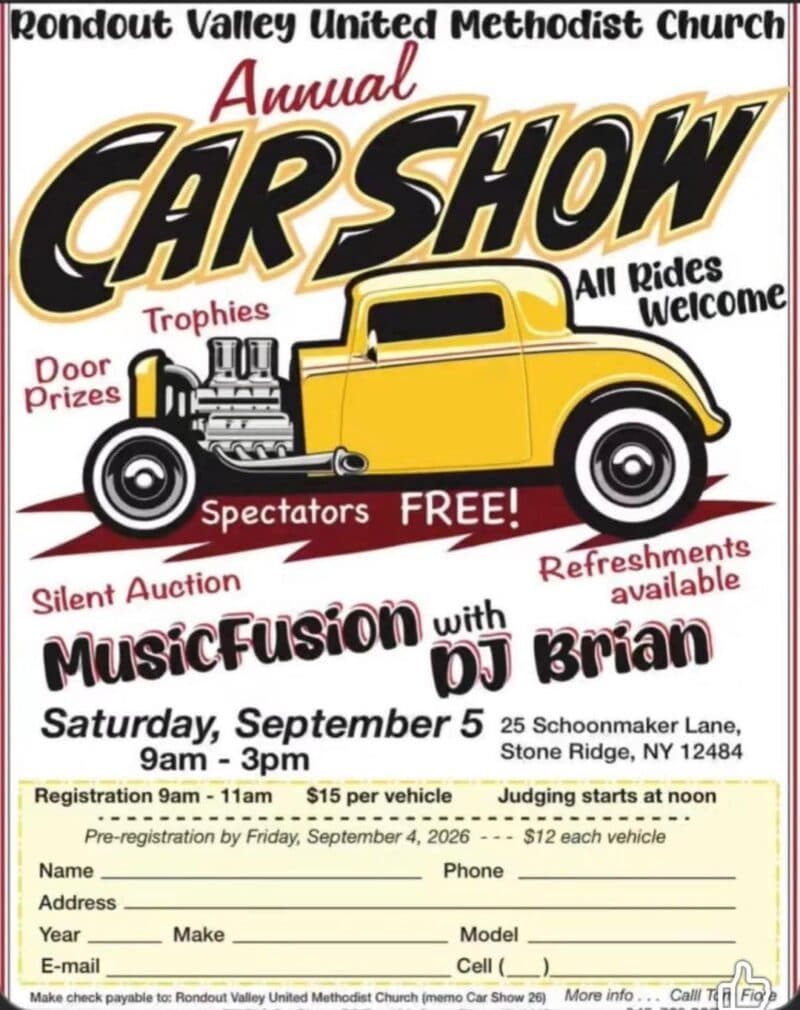 Rondout Valley United Methodist Church Annual Car Show