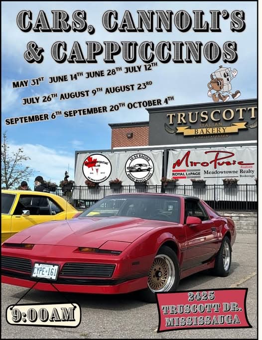 Truscott Bakery Cars, Cannoli’s & Cappuccinos