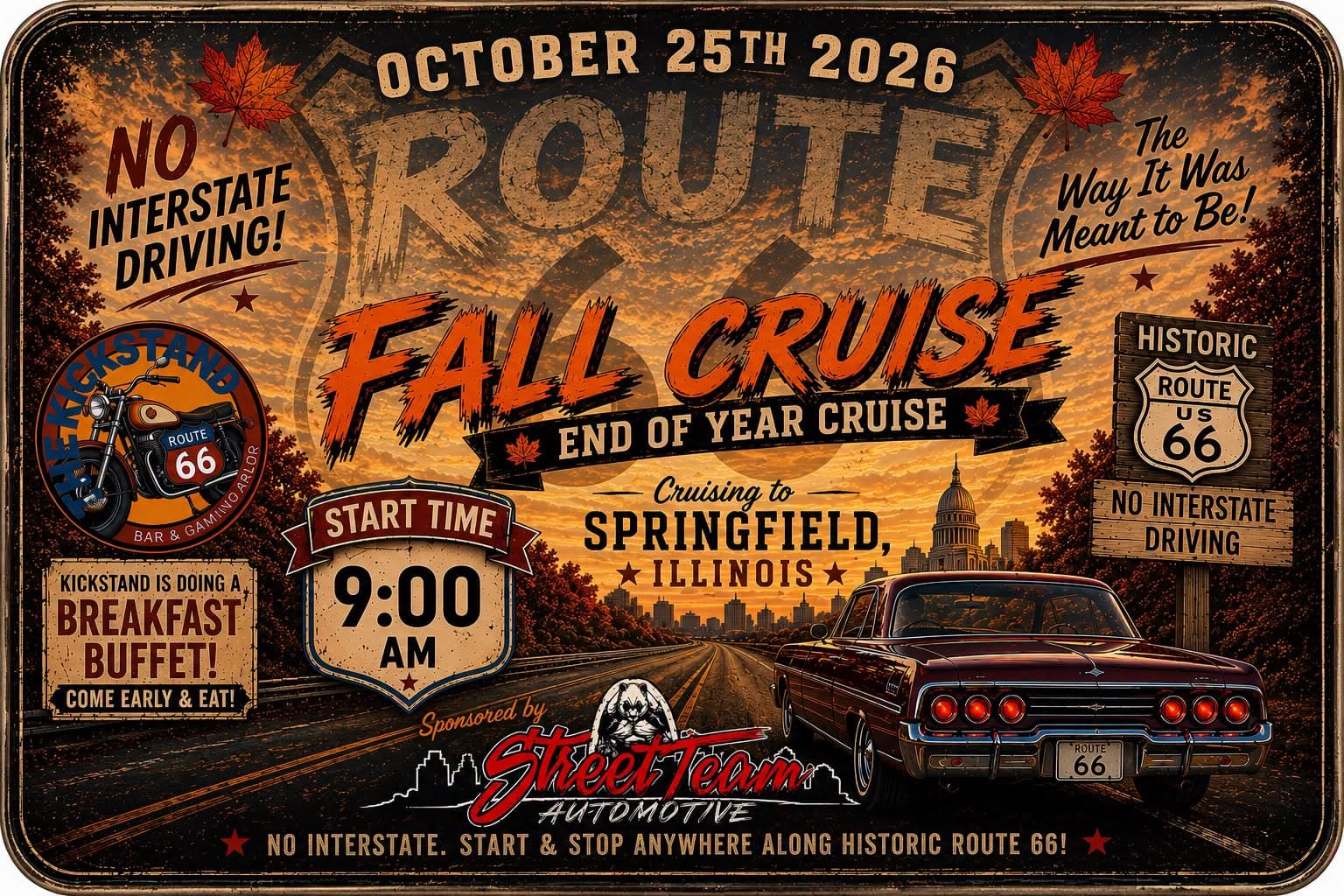 Route 66 Fall Cruise to Motorheads