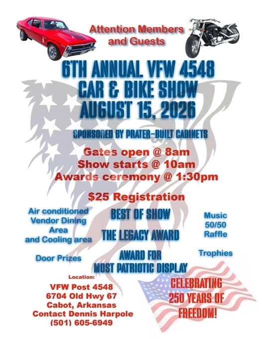 6th Annual VFW 4548 Car & Bike Show