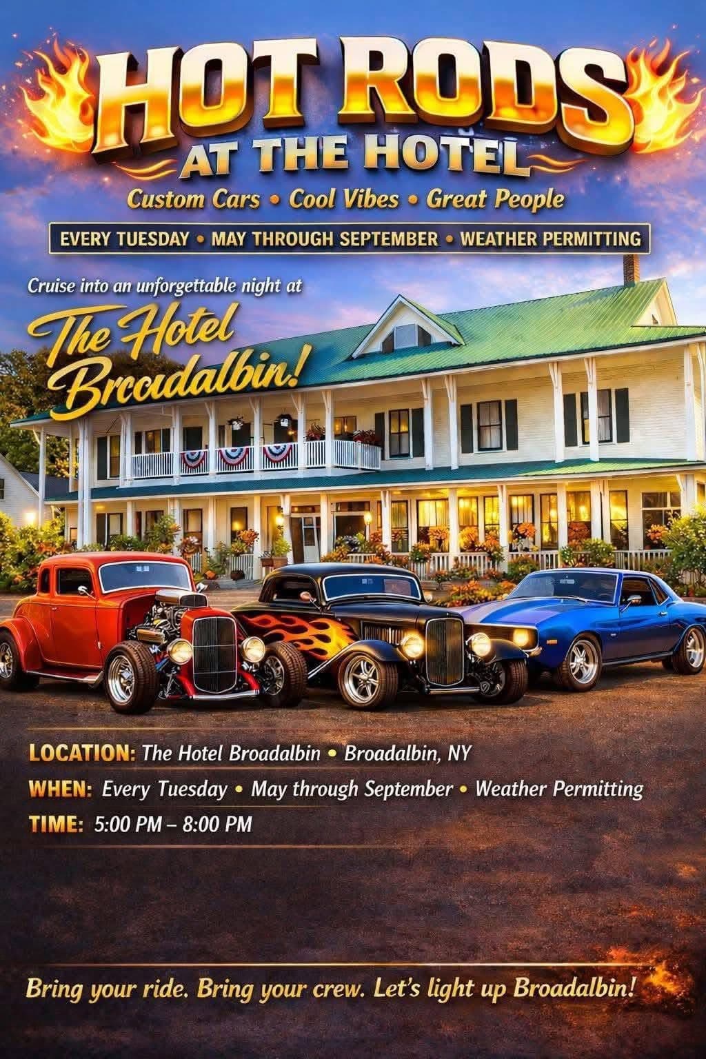 Hot Rods at the Hotel Broadalbin