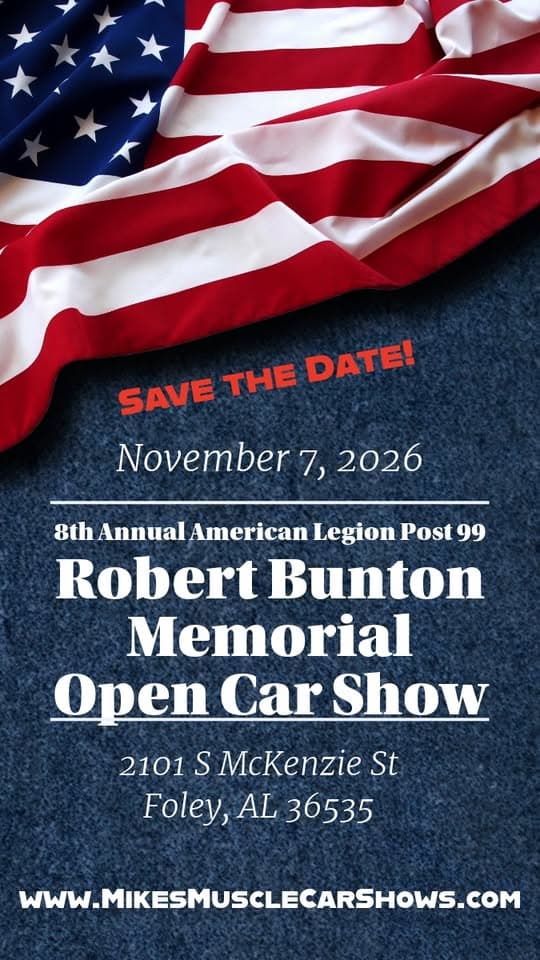 8th Annual American Legion Post 99 Robert Bunton Memorial Open Car Show